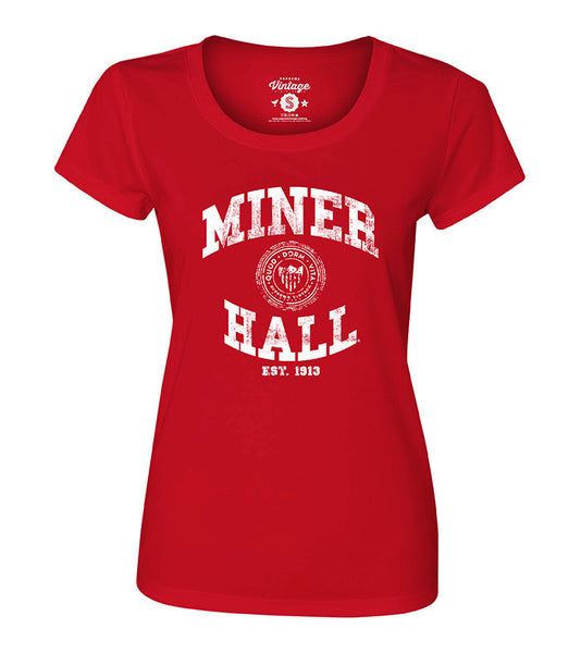 Crimson & White Women's Miner Hall Dorm Life T-Shirt